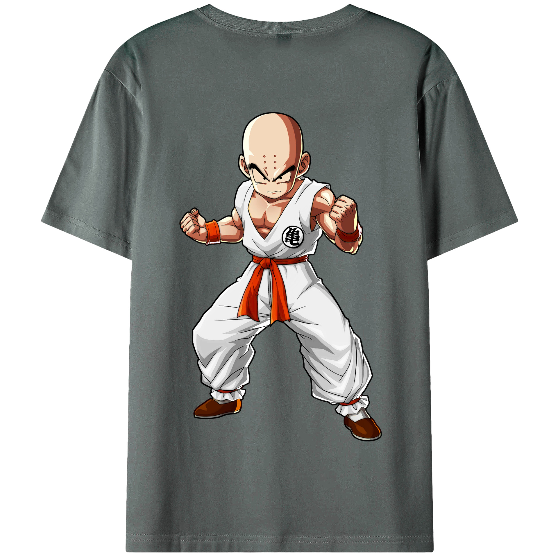 （画像用） ドラゴンボール クリリン DRAGON BALL krillin 綿100％半袖Tシャツ（背面プリント）
